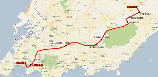 [山東]青島市實(shí)驗(yàn)小學(xué)校車線路（圖）