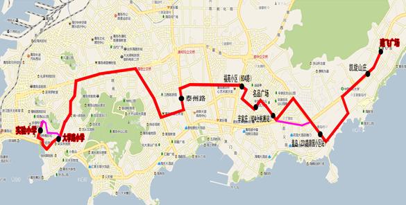 [山東]青島市實(shí)驗(yàn)小學(xué)校車線路（圖）