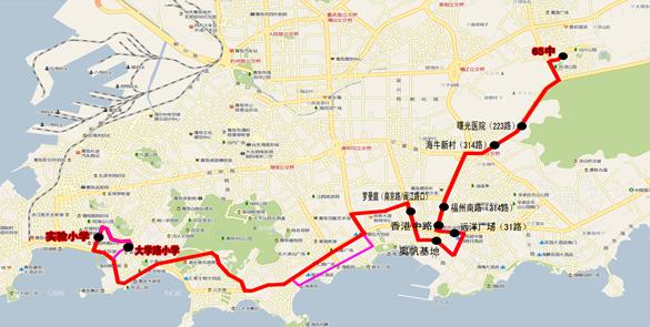 [山東]青島市實(shí)驗(yàn)小學(xué)校車線路（圖）