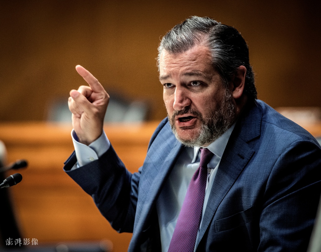 美國反控槍議員克魯茲攤上事！52輛校車擺成一把“槍”堵在家門口